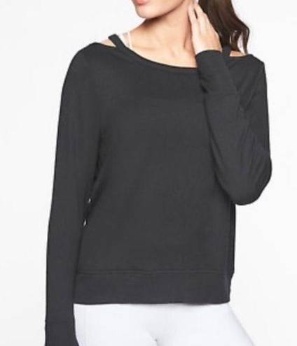 Athleta #12  Cutout Neck Sweatshirt in Black