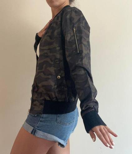 Say What? Army Green Bomber Camo Jacket