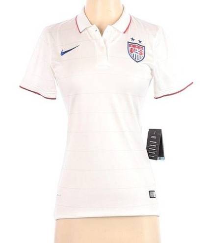 Nike  white jersey polo short sleeve shirt top Size XS New NWT RARE HTF