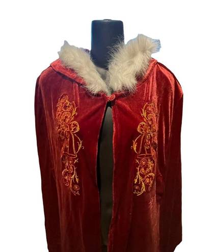 Disney  Red Beauty And The Beast Winter Hooded Cape