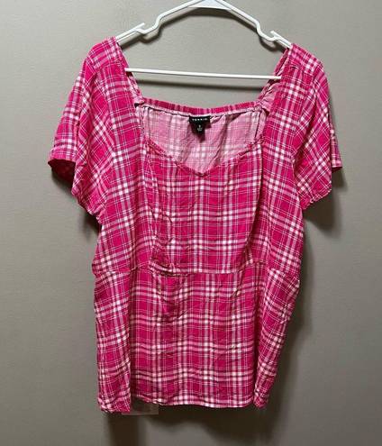 Torrid  Peplum Challis Sweetheart Flutter Sleeve Top size 3X