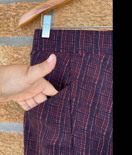 Betabrand  plaid orange blue print pants small