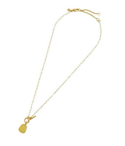 Madewell Jade, with Gold Chain Necklace, Adjustable.