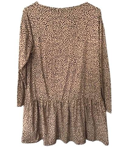 Lush Clothing Lush long sleeve leopard animal print drop waist dress size large