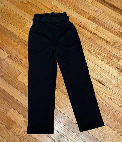 Bailey 44 Women's Black Dress Pants Small Slinky Career Office Wear High Waist Belt Culottes Crop Ankle 