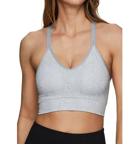 Rbx Active RBX Women's Ice Blue Seamless Jacquard Sports Bra