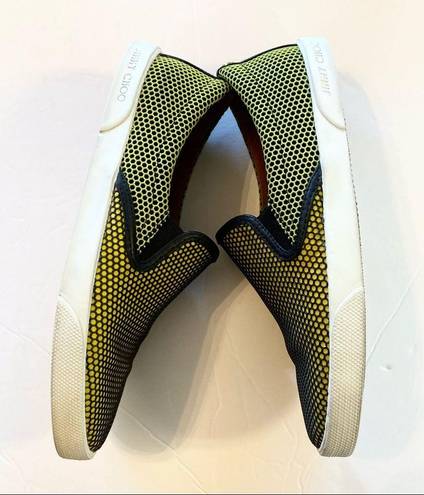 Jimmy Choo  slip on shoes demi honeycomb skate sneakers acid yellow neon