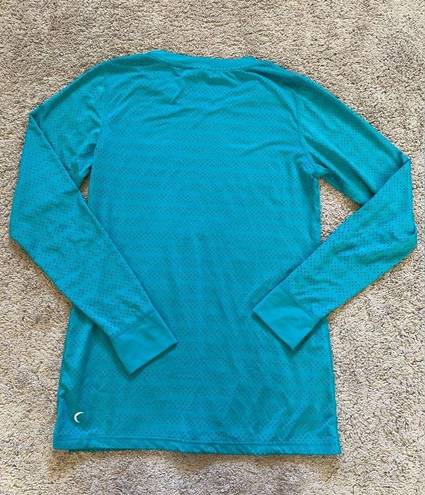 Zyia  active women's medium long sleeve green athletic top