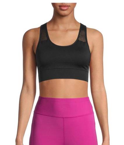 Avia  Womens Seamless Sports Bra Size Small 4-6 Minimum Support Pads Black New