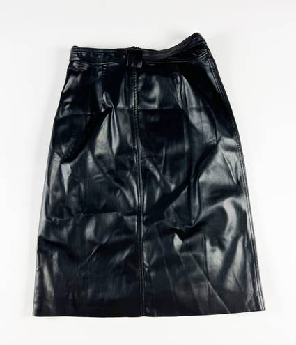 Bailey44 NEW Bailey 44 Anthropologie Marceline Faux Vegan Leather Straight Midi Skirt M