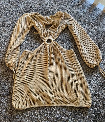 Bathing Suit Coverup Tan Size L