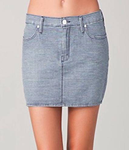 MOTHER Denim  S.N.S Striped Jean On The Road Mini Skirt Size 27