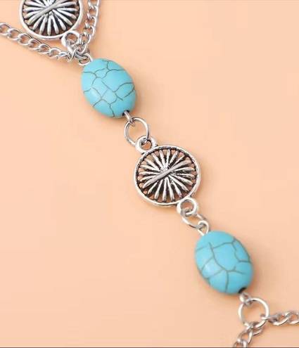 One Piece Boho turquoise decor layered anklet 

Faux fashion jewelry‎