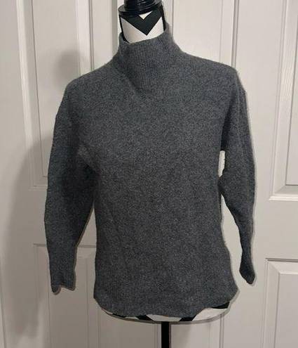 Everlane  Gray Mock Neck Wool Blend Sweater