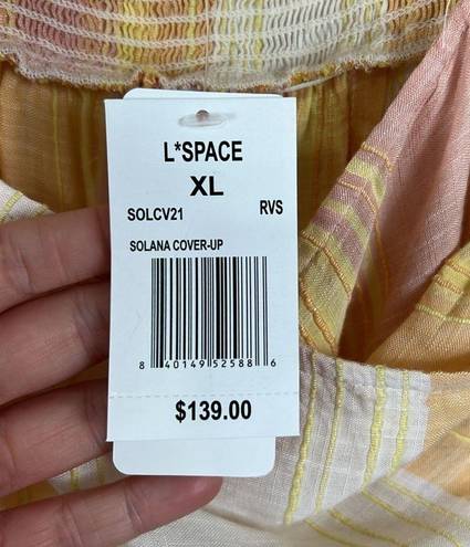 l*space L* Solana Striped Swim Coverup Dress in Ravelo Size XL NWT