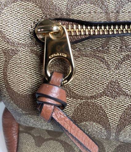 Coach  Pennie C1523 Signature Shoulder Crossbody Bag Purse Handbag Khaki/Redwood