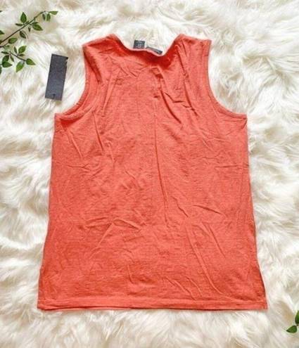 Rachel Zoe  Orange Sleeveless Blouse Tank Top Medium