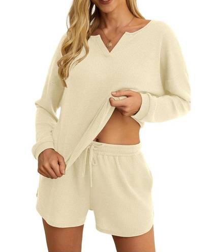 Lounge Waffle knit long sleeve  set