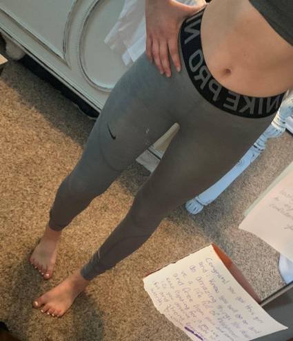 Nike -pro Leggings Gray - $30 (60% Off Retail) - From Lillianne