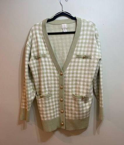 Joie  Plaid Button Down Cardigan