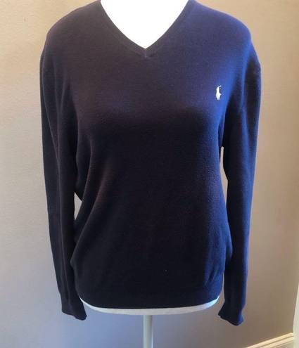 Polo  by Ralph Lauren Pullover 100% Pima Cotton Size Medium Navy