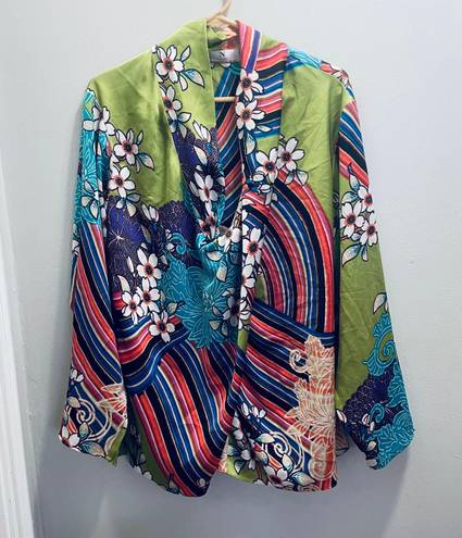 Natori Green Drapey Blouse - Size 2X