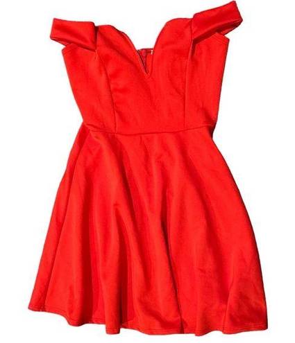 Charlotte Russe off the shoulder red/coral dress