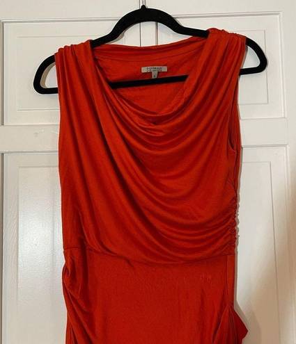 Bordeaux  la orange draped fitted ruched dress size small