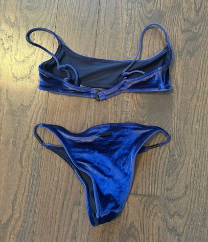 Triangl Blue  bikini Set