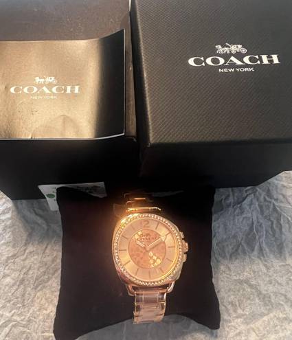 Coach watch rose gold