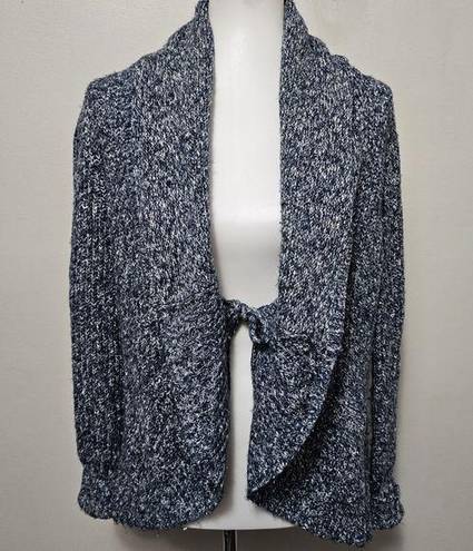 DKNY  Jeans Blue Marled Shawl Collar Cardigan Size Small