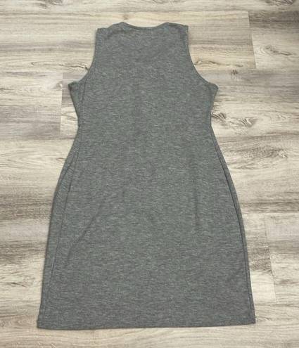 RD Style Heather Gray Sleeveless Knot Front Above the Knee Dress Size Small