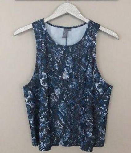 Sweaty Betty  Blue Snake Print Activate Workout Vest Top NEW