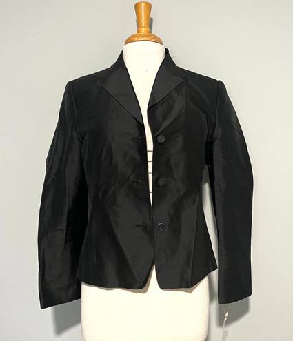 Talbots NEW NWT  Black Pure Silk Vintage Blazer Jacket