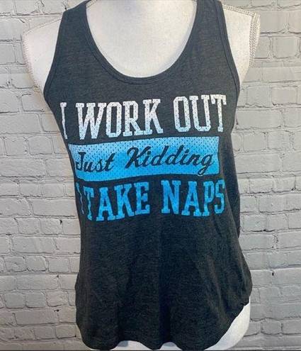 Chin Up Apparel  Tank Top Graphic Print Gray-Small