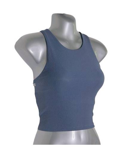 Kyodan  Ottoman Racerback Mid-length Athleisure Bra Top in Denim Size S