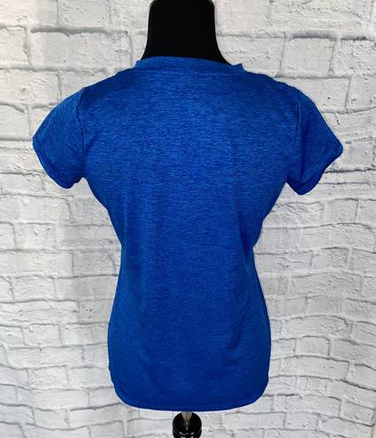 Xersion v-cut dri fit short sleeve activewear shirt blue sz S women