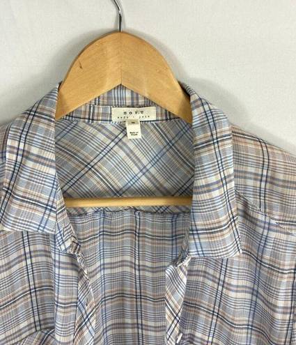 Joie  Soft Womans Plaid Lightweight Button Down Shirt Size Medium