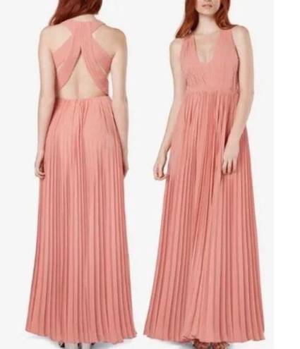 Fame and Partners  Pleated Evening Cutout Gown