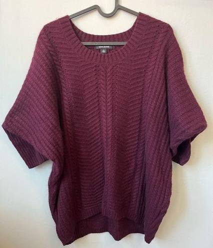 DKNY Pullover chunky knit sweater purple size small