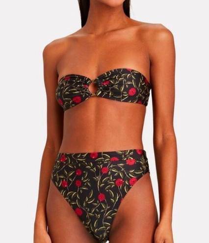 Agua Bendita Bikini Oregano Top Comino Bottom Floral Strapless Hedera XS NWT