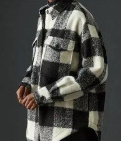 Good American  plaid oversized shacket