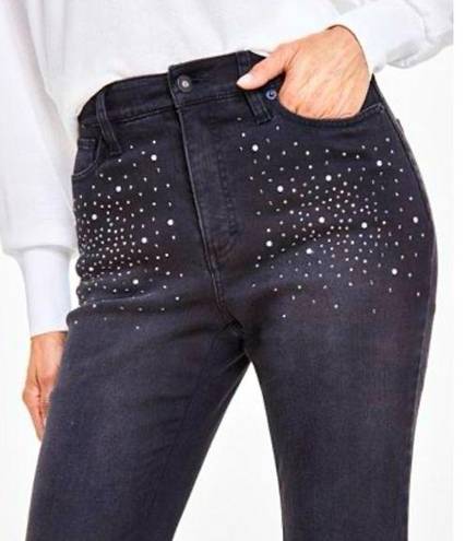 INC  Black Stone Studded Jeans 25