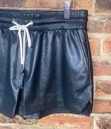 n:philanthropy NWT  Black Maura Faux Leather Shorts Women's Size Medium