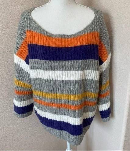 Lou & grey  Stripe Color Line Alpaca Blend Sweater Size Medium