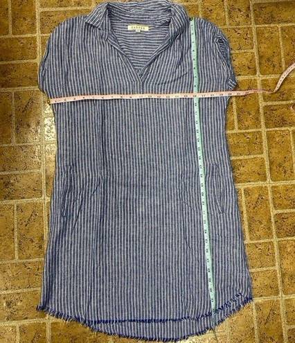 Harper  Linen Blue and White Striped Dress