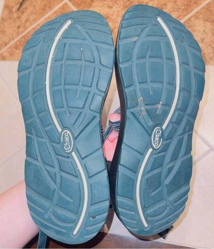 Chacos Chaco ZX3 Classic Strappy Toe Loop Blue Black Outdoor Hiking Sandals size US 7