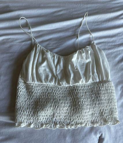 Urban Outfitters White Cropped Tank