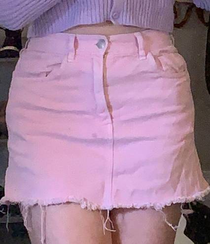 Brandy Melville Pink Mini Skirt