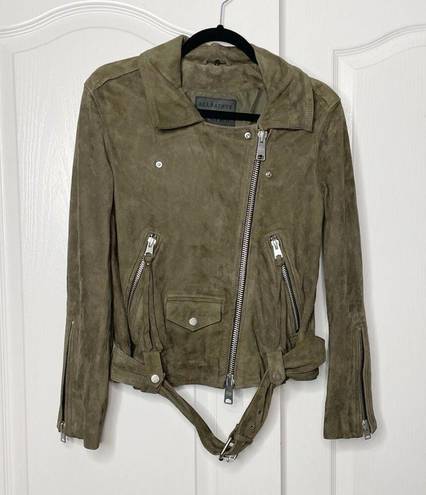 ALLSAINTS  Luna Suede Goat Leather Biker Jacket Size 0